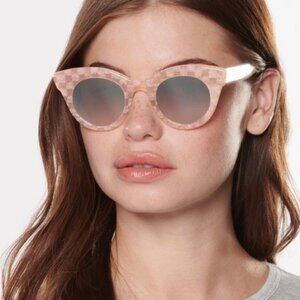 KREWE sunglasses Olivia plaid mirrored pink. Never worn. Rare retired style